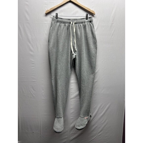 Feejays Men’s Medium Grey Footed Sweat Pants Pajama Pants - Picture 1 of 7
